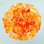 Декоративни кристали, Deko-Kristalle, 2 - 4 mm, 300 g, червени, прозрачни