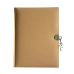 Дневник с ключалка, 21 х 16 см, 70 листа, кафяв