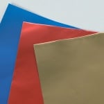 Алуминиево фолио,15x20 см / 0,15 мм, 3 бр., златно, синьо, червено