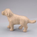 Фигура от папие маше, куче, 14,5 x 4 x 9 cm