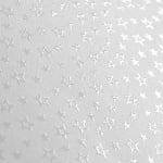 Фото картон с орнаментен лак, 220 g/m2, 47 x 69 cm, 1л, бял със звезди