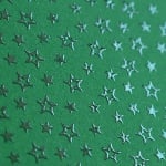 Фото картон с орнаментен лак, 220 g/m2, 47 x 69 cm, 1л, зелен със звезди