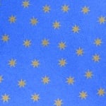 Цветна хартия, 130 g/m2, 50 x 69 cm, 1л, синя със златни звезди