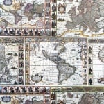 Декупажна хартия с мотиви, 85 g/m2, 50 x 70 cm, 1л, Карта на света