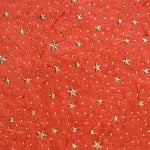 Хартия памучна, 100 g/m2, 50 x 70 cm, 1л, червена с метални зл.звезди