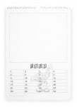 Календар креативен универсален, MEMO,120 g/m2, А3, бял