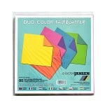 Блок двуцветна хартия, 80 g/m2, 15 x 15 cm, 80 л, 5 цвята