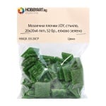 Мозаечни плочки JOY, стъкло, 20x20x4 mm, 52 бр., елхово зелено