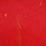 Хартия копринена с влакна, 35g/m2, 50x70cm, 1л, червена златен ефект