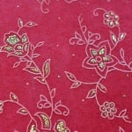 Хартия ръчна памучна, 50 g/m2, 50x70cm, 1л, червена с релефни растения
