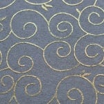 Хартия ръчна памучна, 65 g/m2, 50x70 cm, 1л, черен със златни арабески
