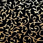 Хартия ръчна памучна с копр.гланц, 50g/m2, 50x70 cm, 1л, черна / златна