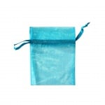 Торбичка подаръчна шифон, 9 x 12 cm, турско синя
