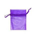 Торбичка подаръчна шифон, 9 x 12 cm, пурпурна