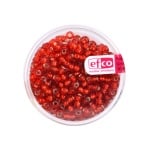 Индиански перли, сребриста нишка, ф 3,5 mm, ~400 бр., червени