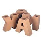 Комплект букви XMAS от папие маше, 17.5 x 16 x 5.5 cm, 4 бр.