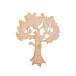 Комплект дървени деко фигурки Дървета, 6 части