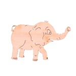 Комплект дървени деко фигурки Слонове, 3 части