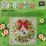 Комплект мозайка с пайети RicoDesign, "Коледен венец", 30.5 x 30.5 cm