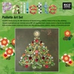 Комплект мозайка с пайети RicoDesign, "Коледно дърво", 30.5 x 30.5 cm