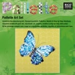 Комплект мозайка с пайети RicoDesign, "Пеперуда", 30.5 x 30.5 cm