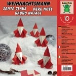 Комплект за оригами, Weihnachtsmann, 30 x 30 cm, 10 л.,120 g