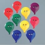 Копчета, балони, 25 x 20 mm, 10бр., разноцветни