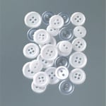 Копчета, бели тонове, 10 - 15 mm, 40 g, бели/прозрачни