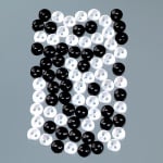 Копчета, черно и бяло, 7 x 7 mm, 5 g, верно/бело