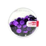 Кръгли пайети, плоски, ф 6 mm, ~ 500 бр., лилави