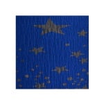 Креп-хартия, 35 g/m2, 50 x 250 cm, 1 ролка, синьо на златни звездици