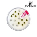 Кристали Swarovski Chatons, ф 3 mm, 20 бр., маслина