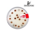 Кристали Swarovski Chatons, ф 3 mm, 20 бр., светъл опушен топаз