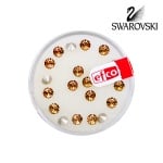 Кристали Swarovski Chatons, ф 4 mm, 20 бр., светъл топаз