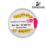 Кристали Swarovski Chatons, ф 5 mm, 10 бр., светъл топаз