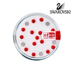 Кристали Swarovski, едностранно плоски, ф 3 mm, 20 бр., червени