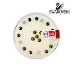 Кристали Swarovski, едностранно плоски, ф 3 mm, 20 бр., маслина