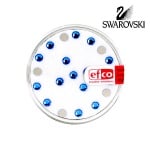 Кристали Swarovski, едностранно плоски, ф 3 mm, 20 бр., сапфир