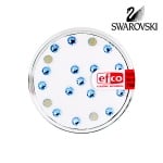 Кристали Swarovski, едностранно плоски, ф 3 mm, 20 бр., светъл сапфир