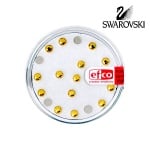 Кристали Swarovski, едностранно плоски, ф 3 mm, 20 бр., светло жълти