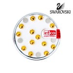 Кристали Swarovski, едностранно плоски, ф 4 mm, 20 бр., светло жълти