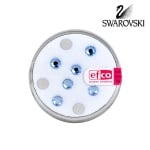 Кристали Swarovski, едностранно плоски, ф 5 mm, 10 бр., светъл сапфир