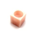 Кубче свещник, 7х7 cm, сапунен камък, розов