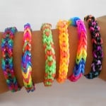 Ластички за плетене на гривни Rubber Loops, 100 бр., неоноворазноцветни