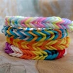 Ластички за плетене на гривни Rubber Loops, 300 бр., сини