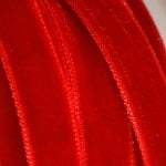Лента кадифена с кант, 10 mm, 3m, винено червена