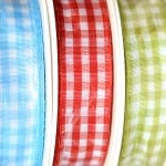 Лента карирана DRAHT, 25 mm, 25 m, бяло и светло зелено