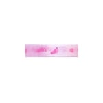 Лента сатенена двулицева, 10 mm, 10m, розова с розови стъпки