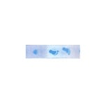 Лента сатенена двулицева, 10 mm, 10m Лента сатенена двулицева, 10 mm, 10m, синя със сини стъпки