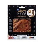 Метални листи ART Deco, 140 х 140 mm, 6л, червено/злато